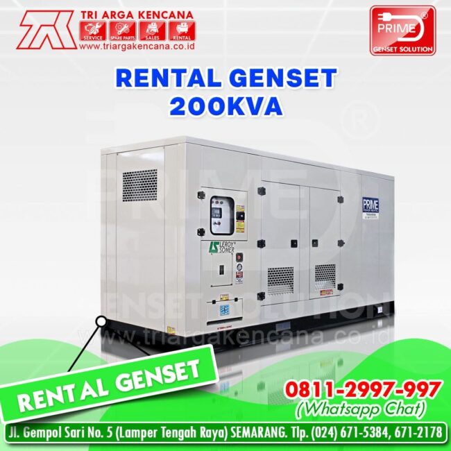 sewa genset 200 kva