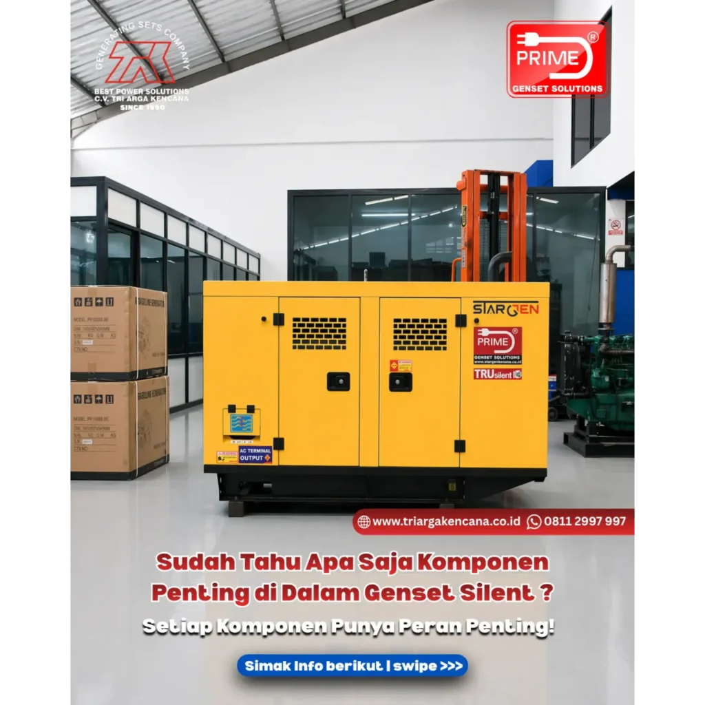 Komponen Genset Silent dan Fungsinya Agar Mesin Tetap Andal