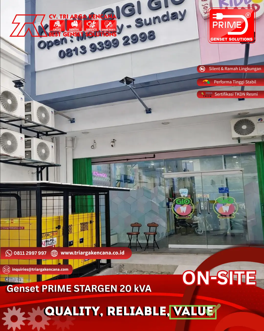 genset 20 kVA PRIME STARGEN