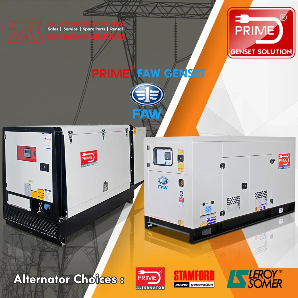 Genset Diesel PRIME FAW Berkualitas untuk Industri, Proyek & Backup Listrik