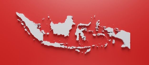 Peta Indonesia 3D Landscape
