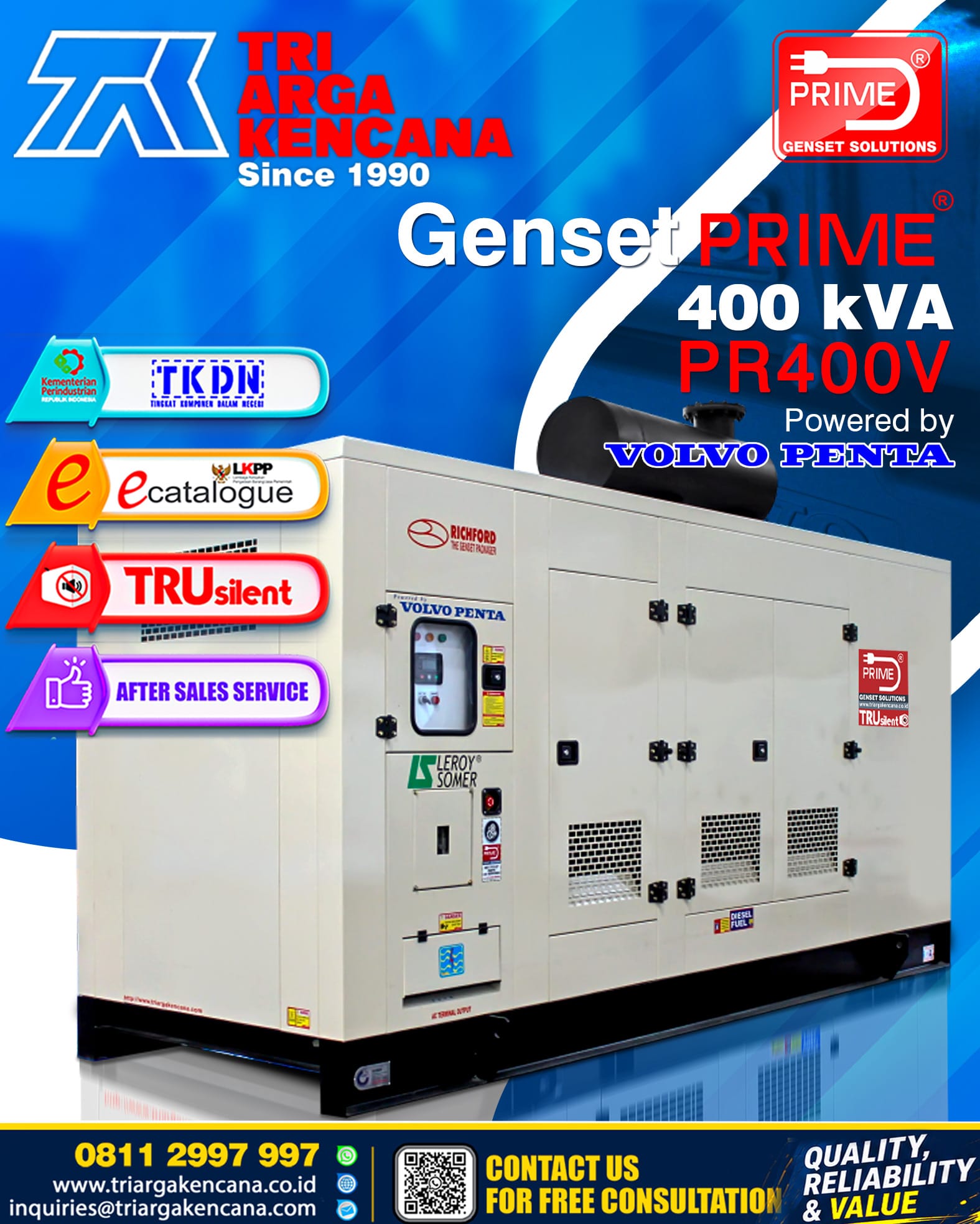 GENSET PRIME VOLVO PENTA PR400V –  400KVA